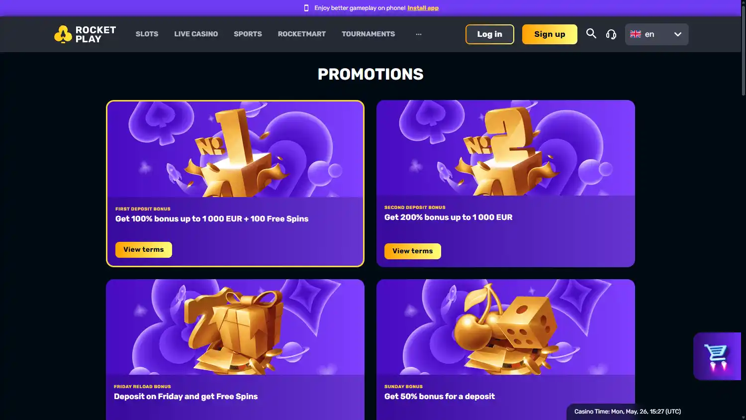 RocketPlay Casino screenshot 3