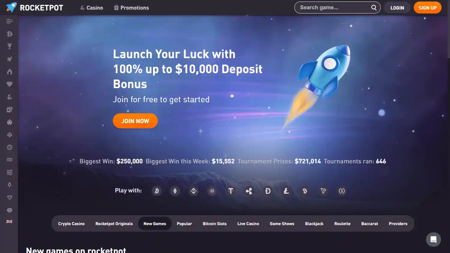 Rocketpot Casino screenshot 2