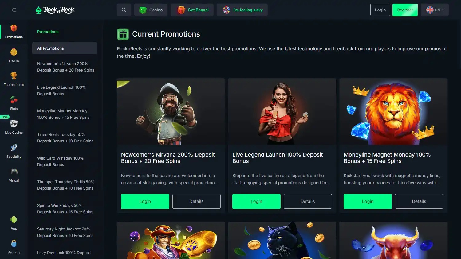 RocknReels Casino screenshot 3