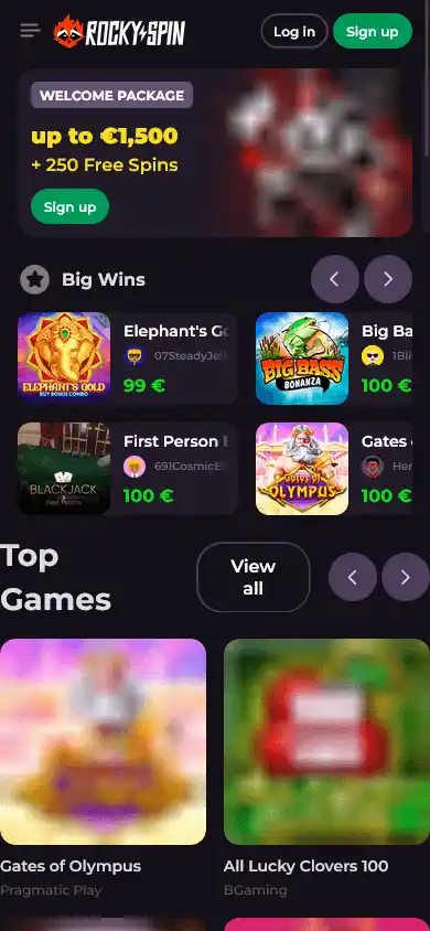 RockySpin Casino screenshot 3
