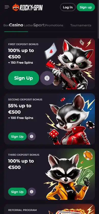RockySpin Casino screenshot 5