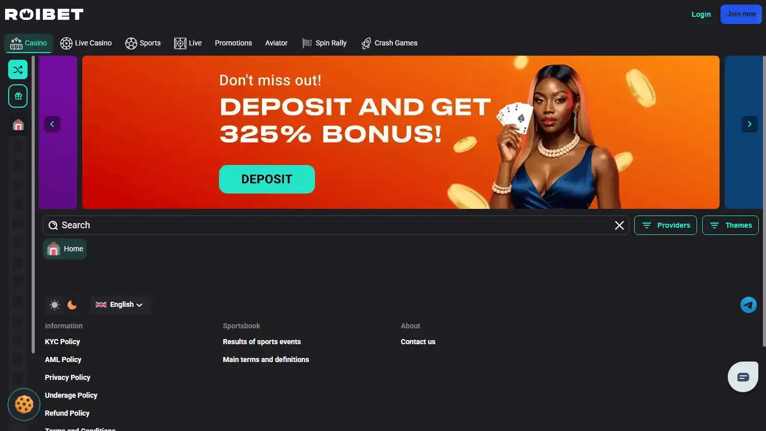 Roibet Casino screenshot 2