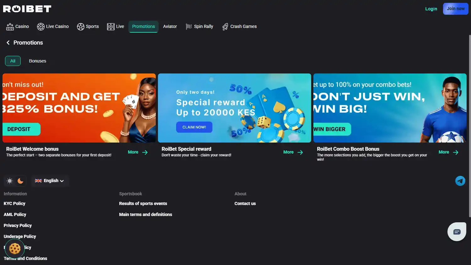 Roibet Casino screenshot 3