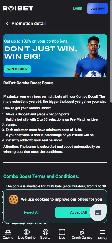 Roibet Casino screenshot 6