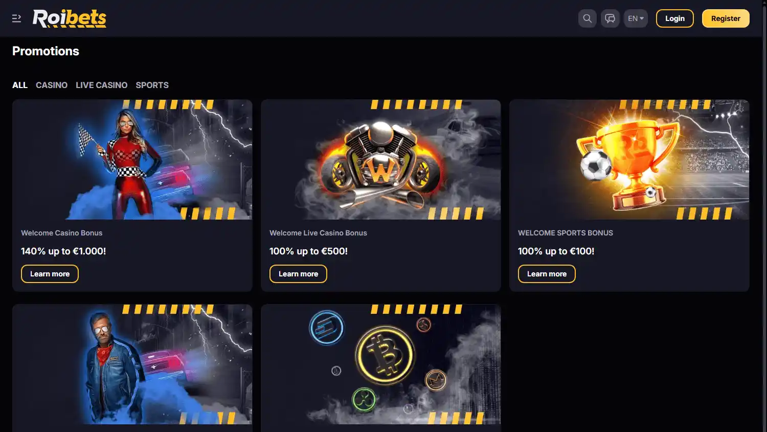 Roibets Casino screenshot 3