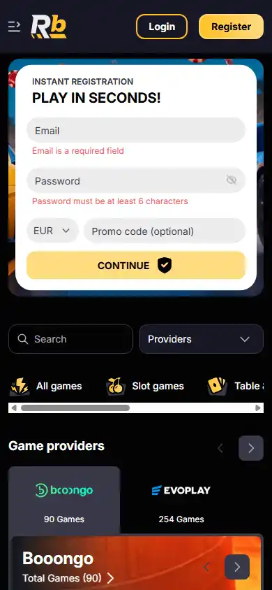 Roibets Casino screenshot 4