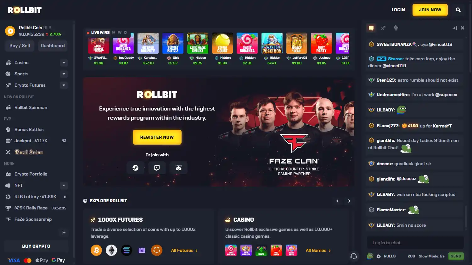 Rollbit Casino screenshot 2