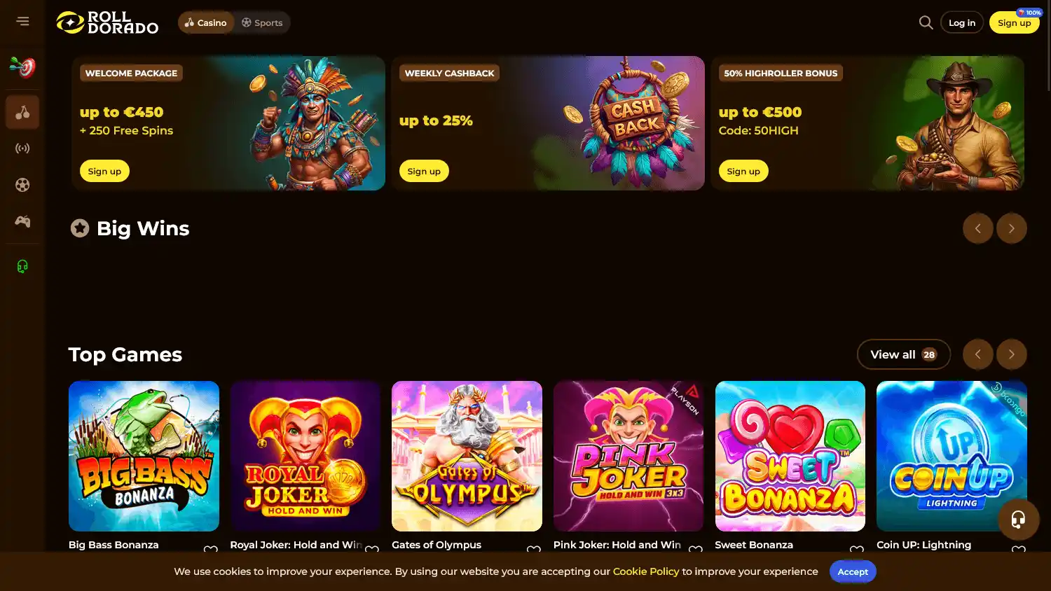 Rolldorado Casino screenshot 1