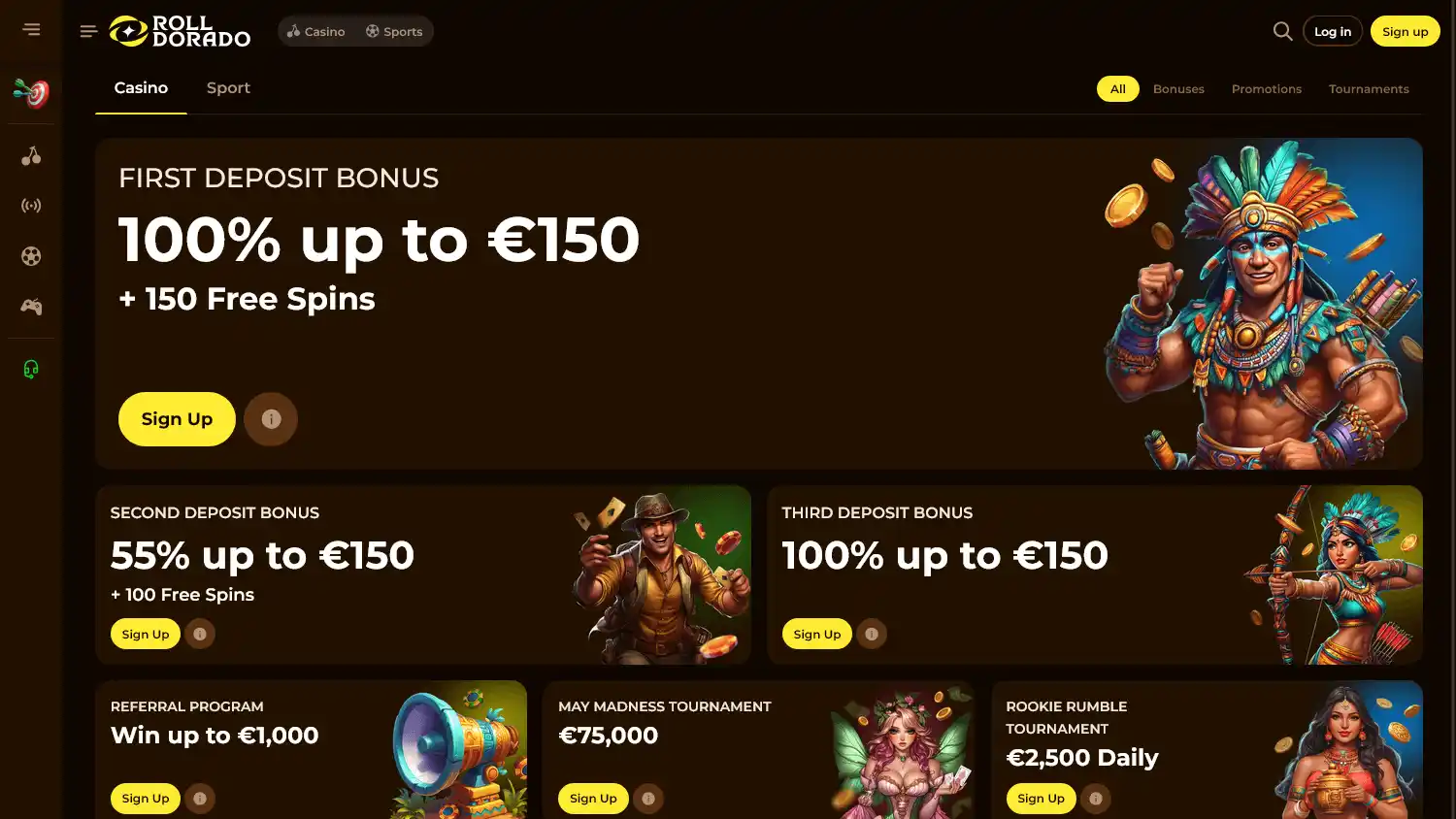 Rolldorado Casino screenshot 2