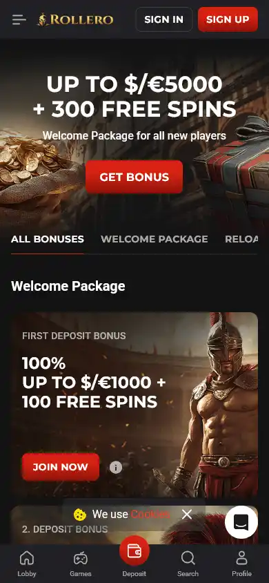 Rollero Casino screenshot 6