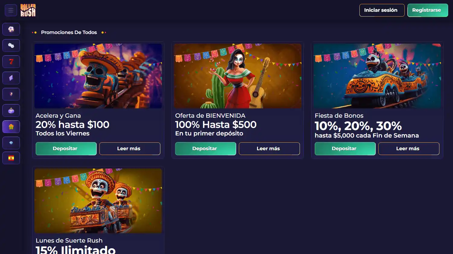 Rollerrush Casino screenshot 3