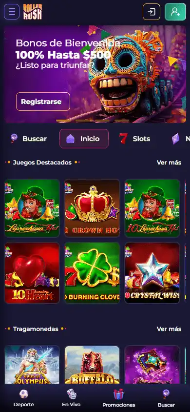 Rollerrush Casino screenshot 4