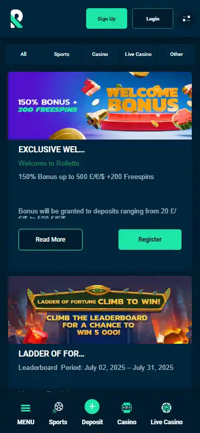 Rolletto Casino screenshot 6