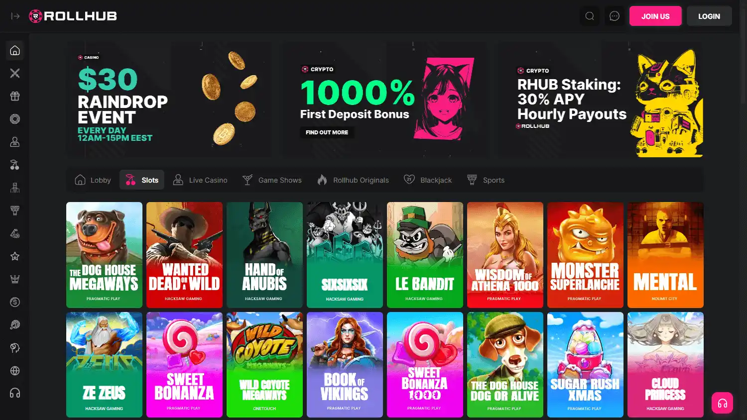 Rollhub Casino screenshot 2