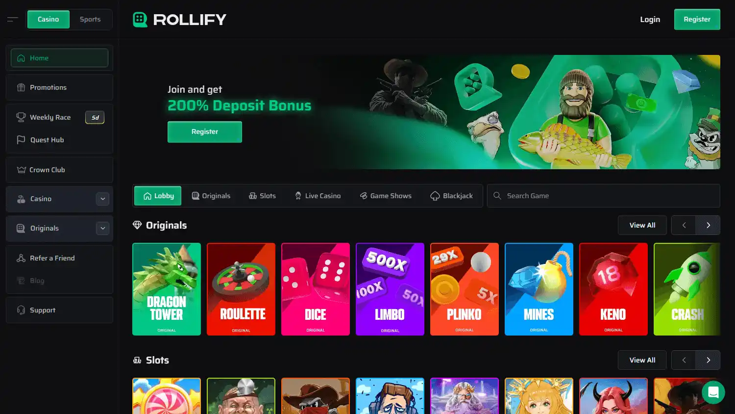 Rollify Casino screenshot 1