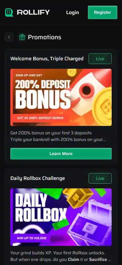 Rollify Casino screenshot 6