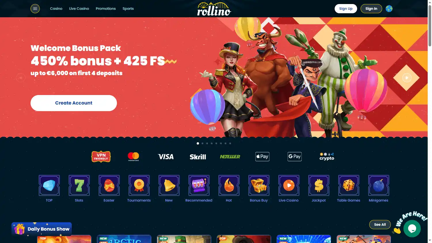 Rollino Casino screenshot 1
