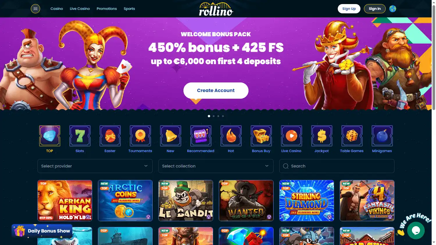 Rollino Casino screenshot 2