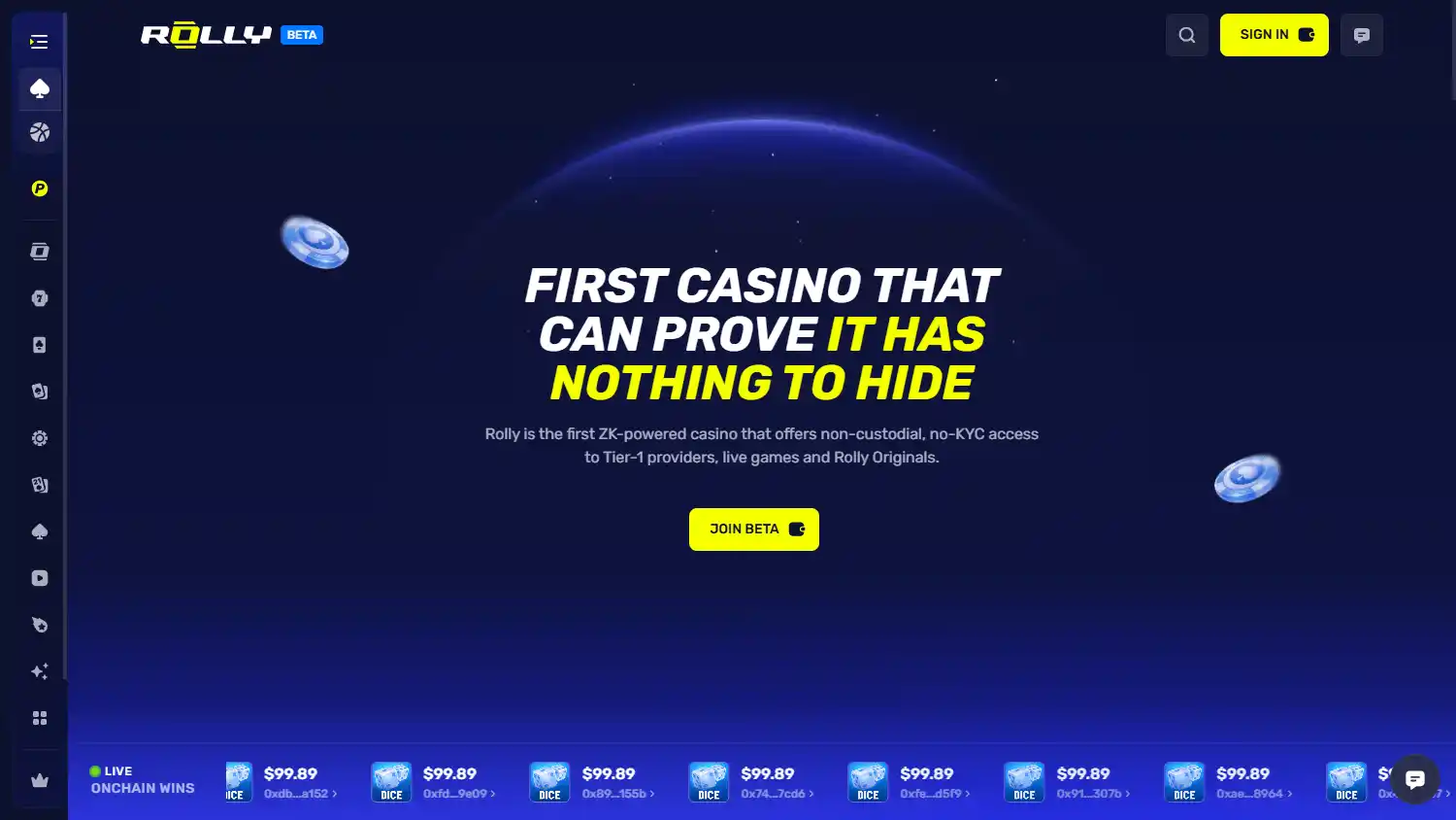 Rolly Casino screenshot 1