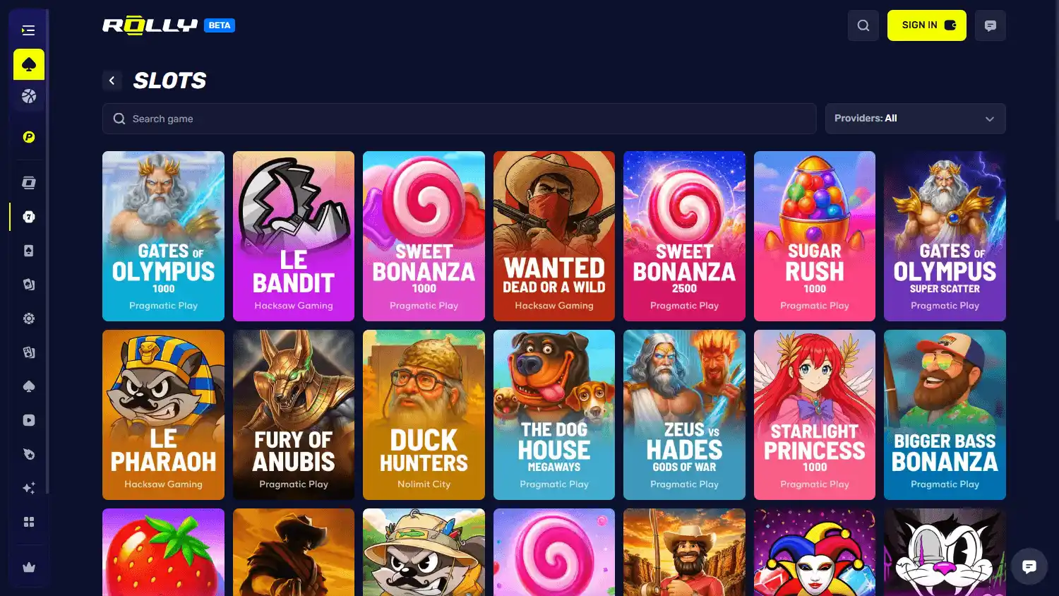 Rolly Casino screenshot 2
