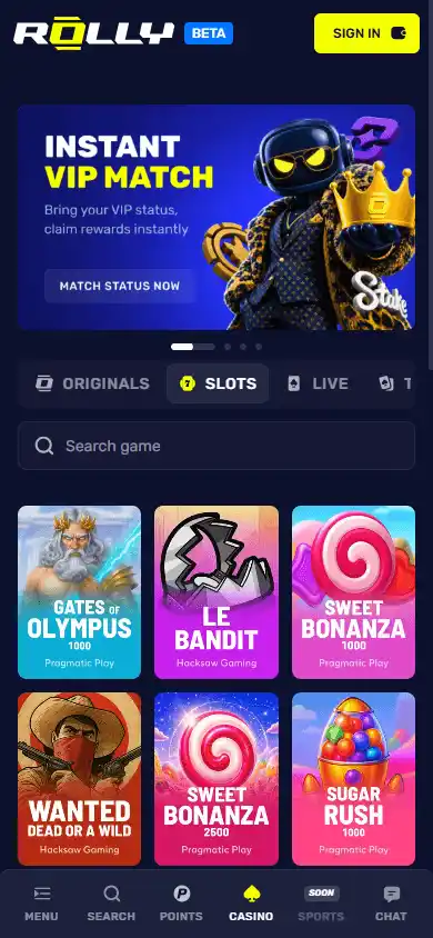Rolly Casino screenshot 4