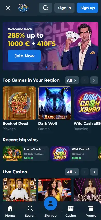 Rolly Spin Casino screenshot 4