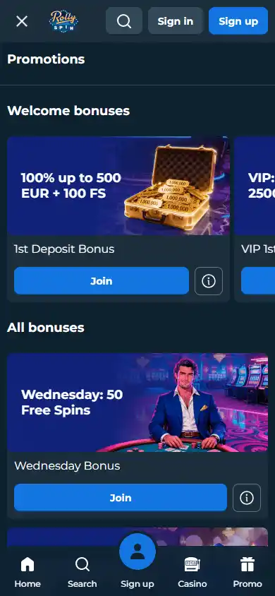 Rolly Spin Casino screenshot 6