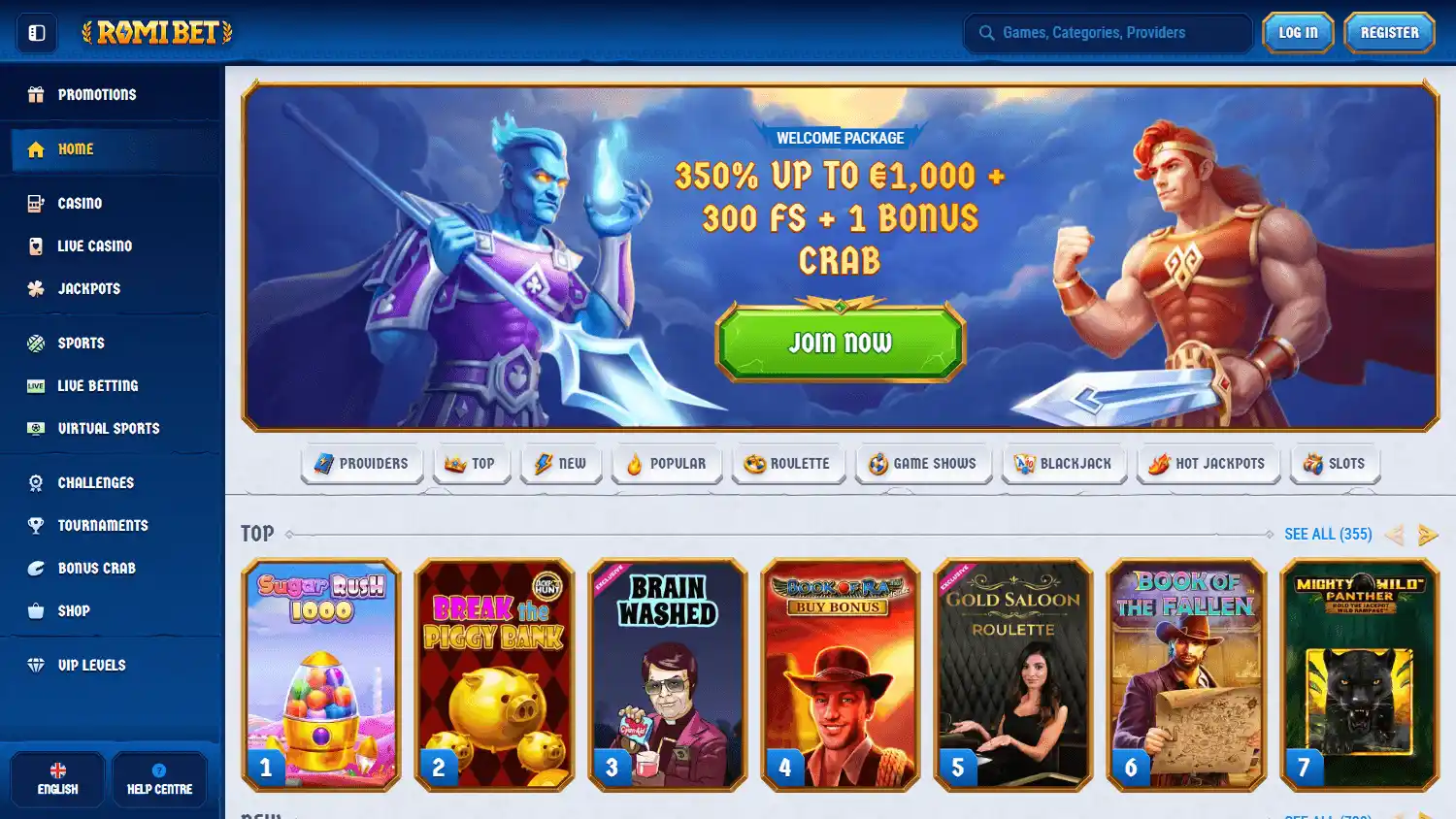 RomiBet Casino screenshot 1