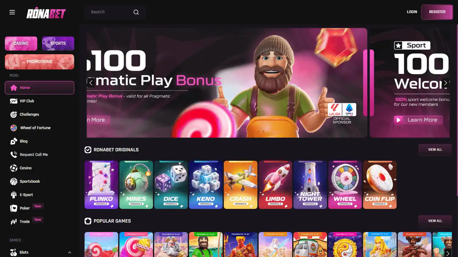 Ronabet Casino screenshot 1