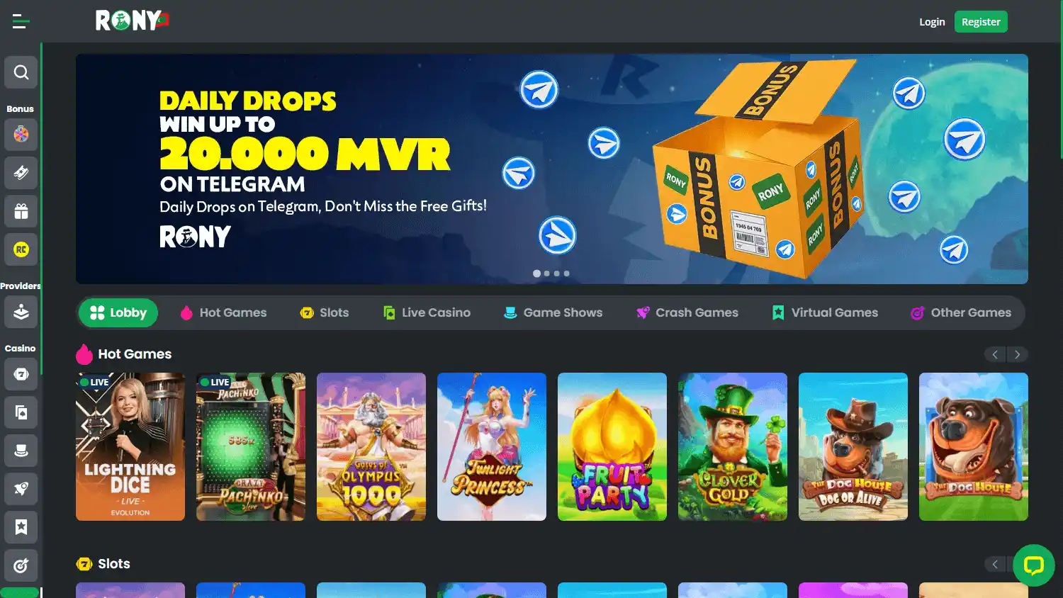 RonyBets Casino screenshot 1