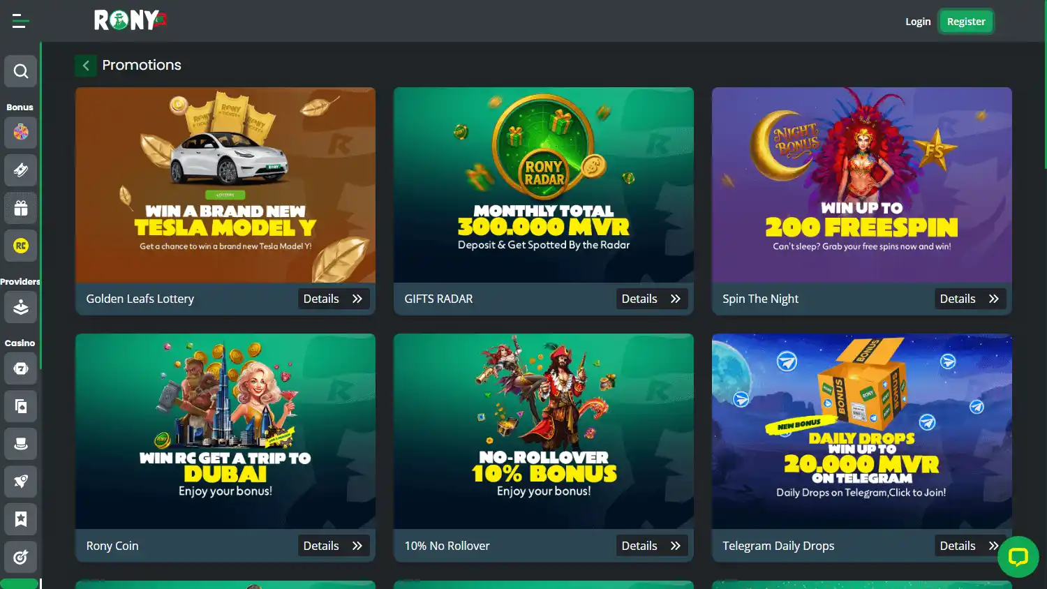RonyBets Casino screenshot 2