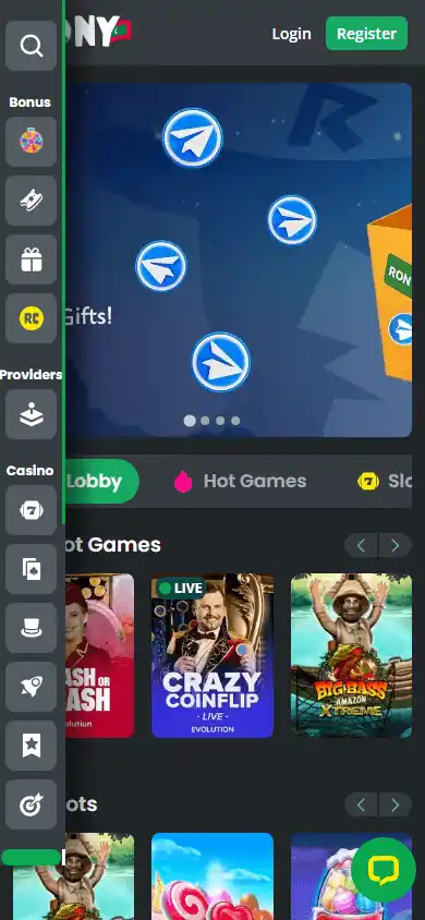 RonyBets Casino screenshot 3