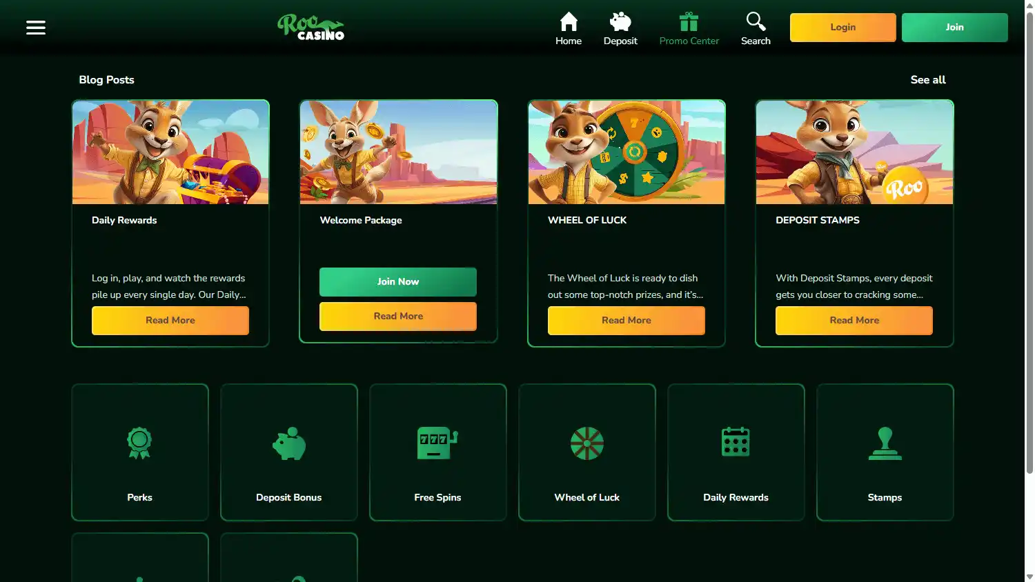 Roo Casino screenshot 2