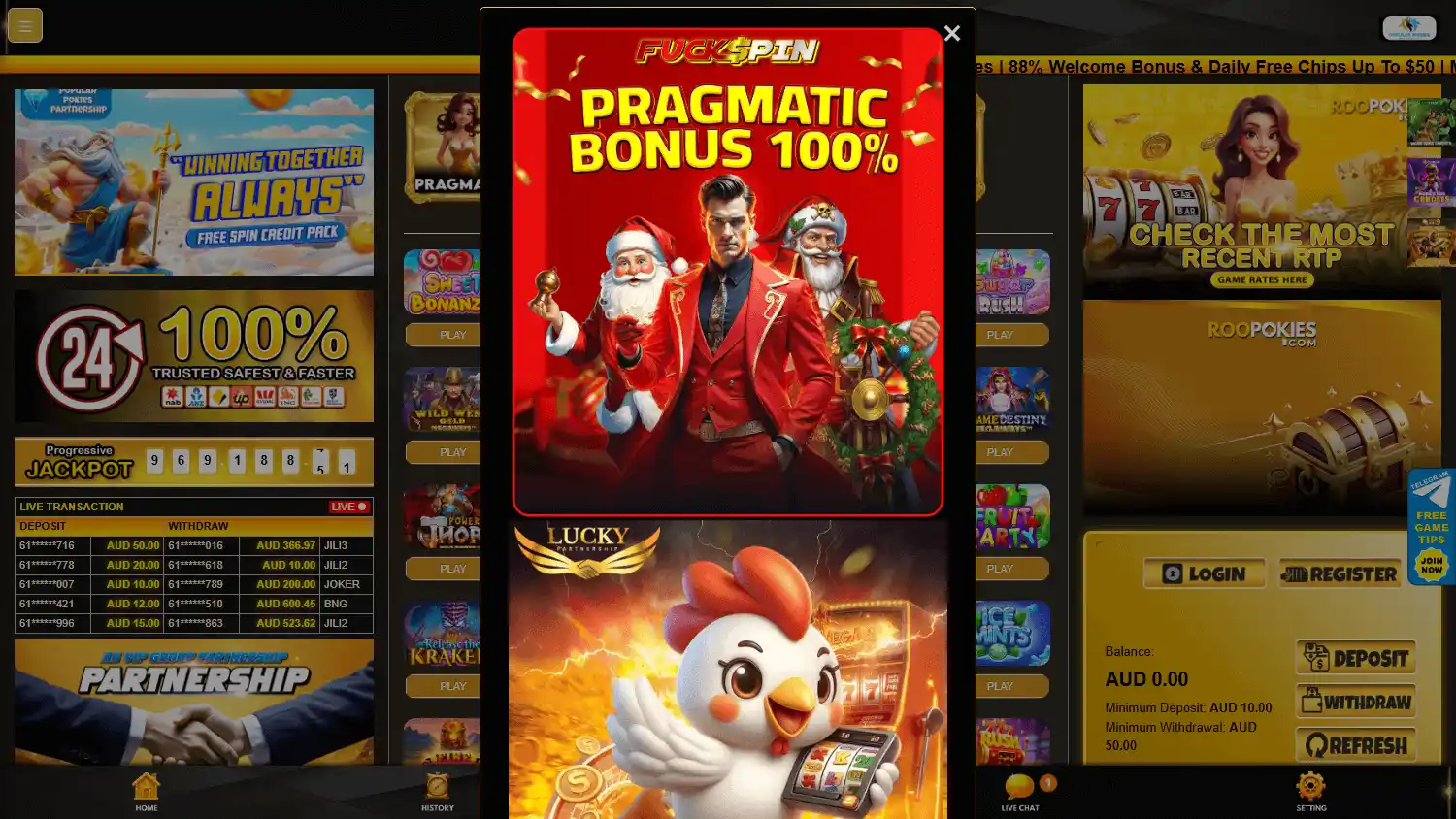 ROOPOKIES Casino screenshot 1