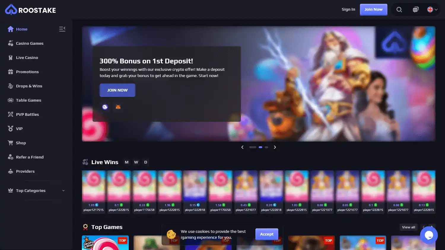 Roostake Casino screenshot 1