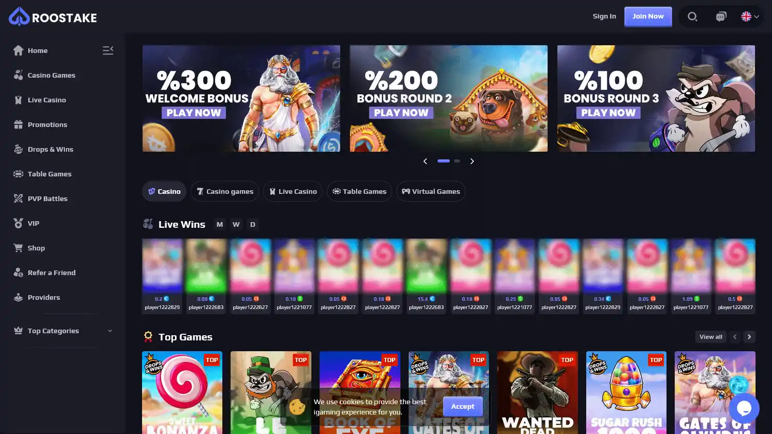 Roostake Casino screenshot 2