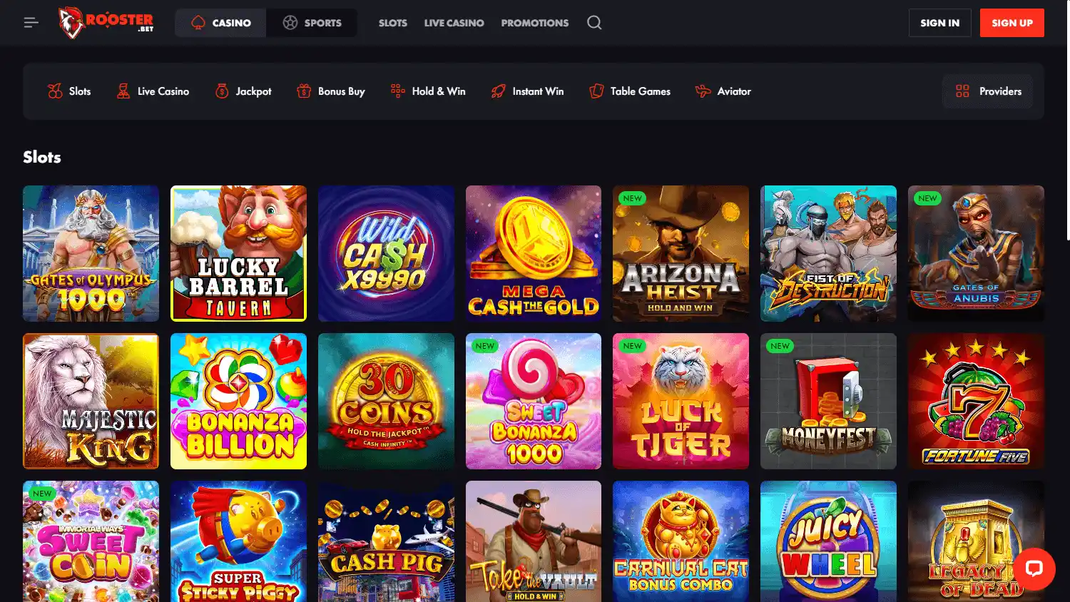 Rooster Bet Casino screenshot 2