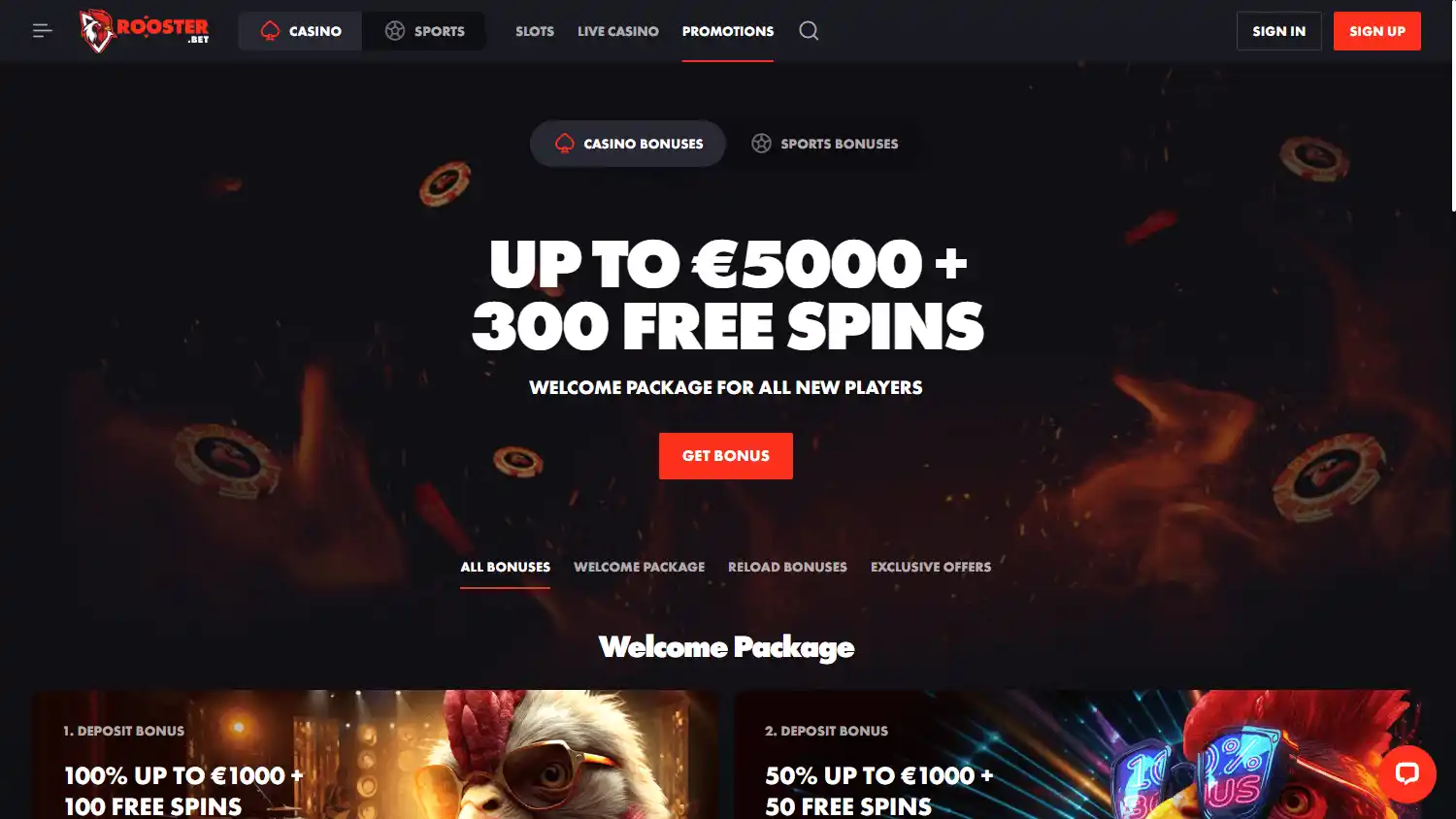 Rooster Bet Casino screenshot 3