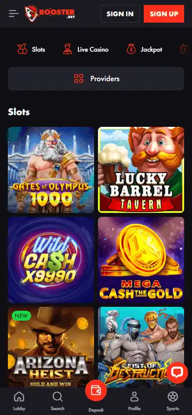 Rooster Bet Casino screenshot 5