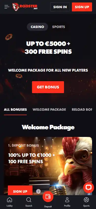 Rooster Bet Casino screenshot 6