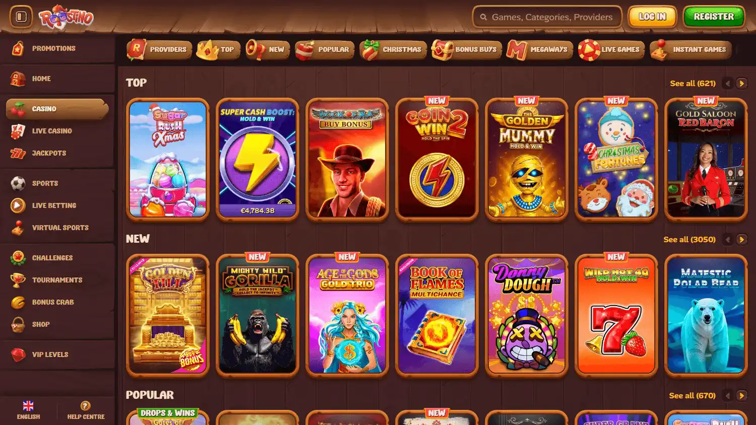 Roostino Casino screenshot 2