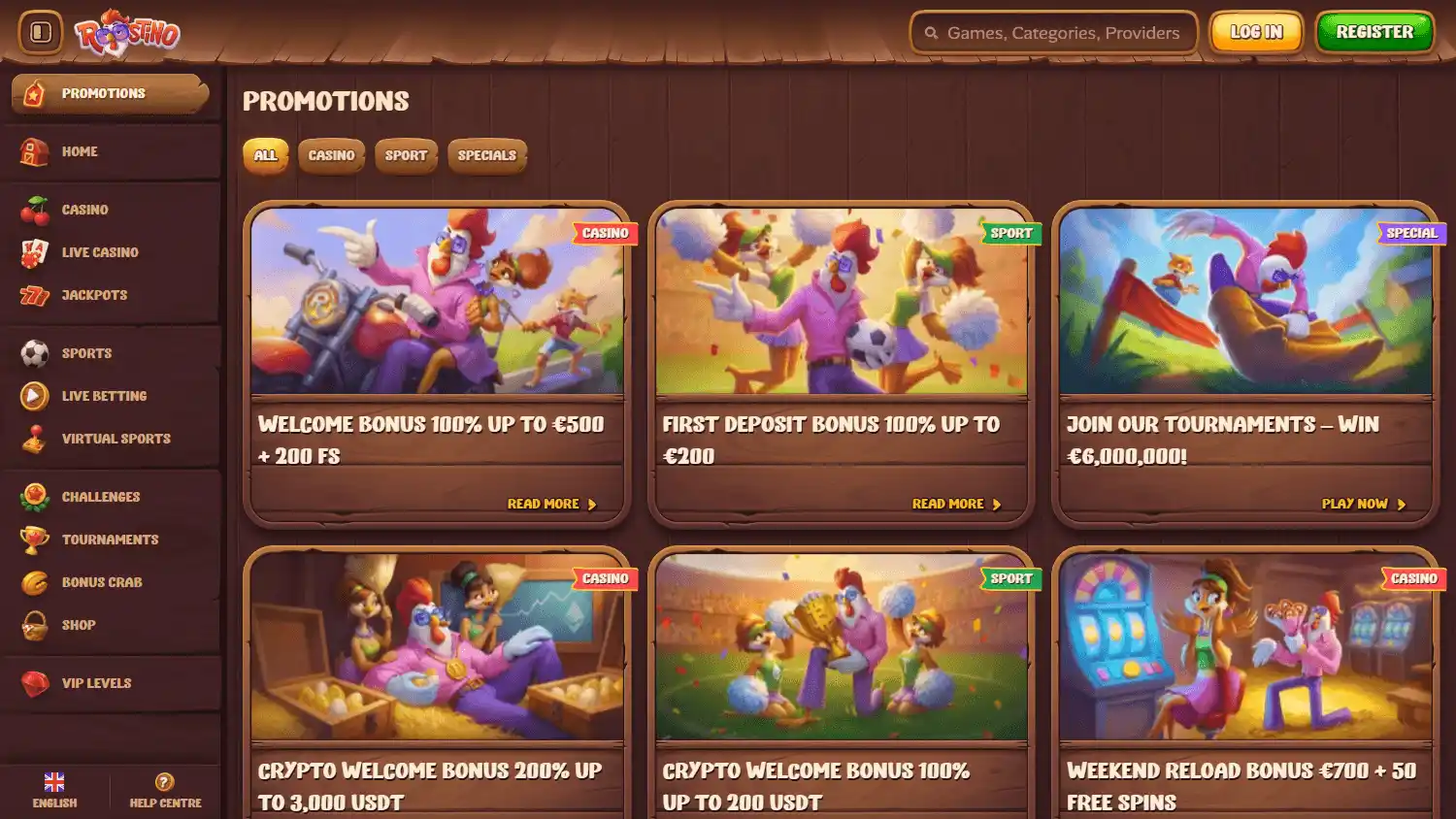 Roostino Casino screenshot 3