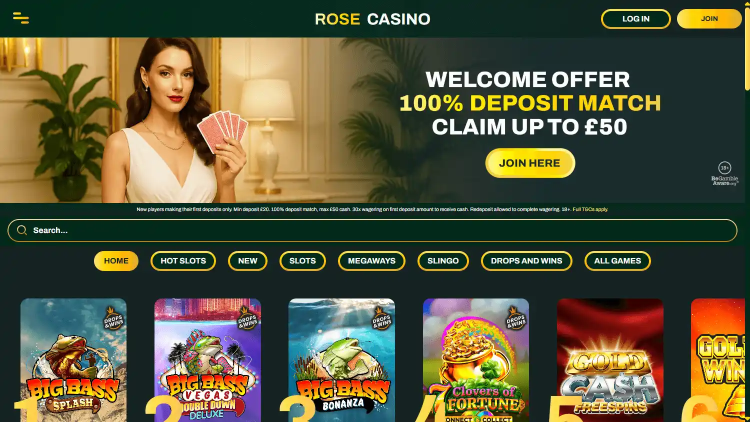 Rose Casino screenshot 1