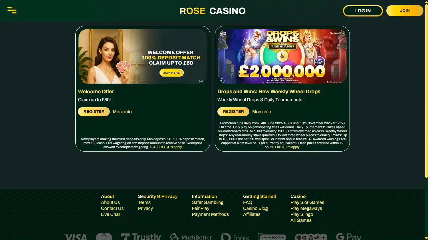 Rose Casino screenshot 3