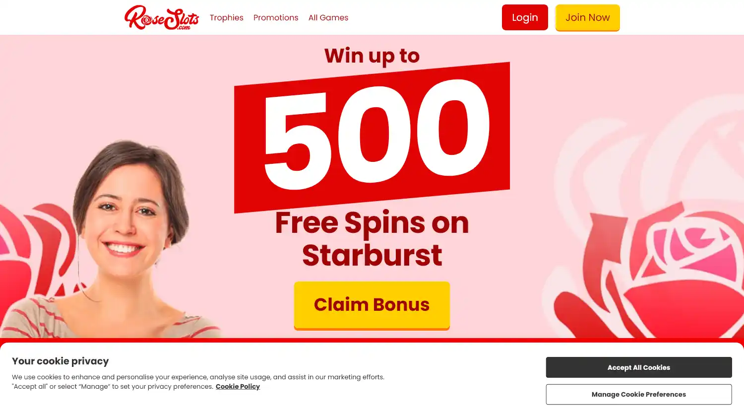 Rose Slots Casino IE screenshot 1