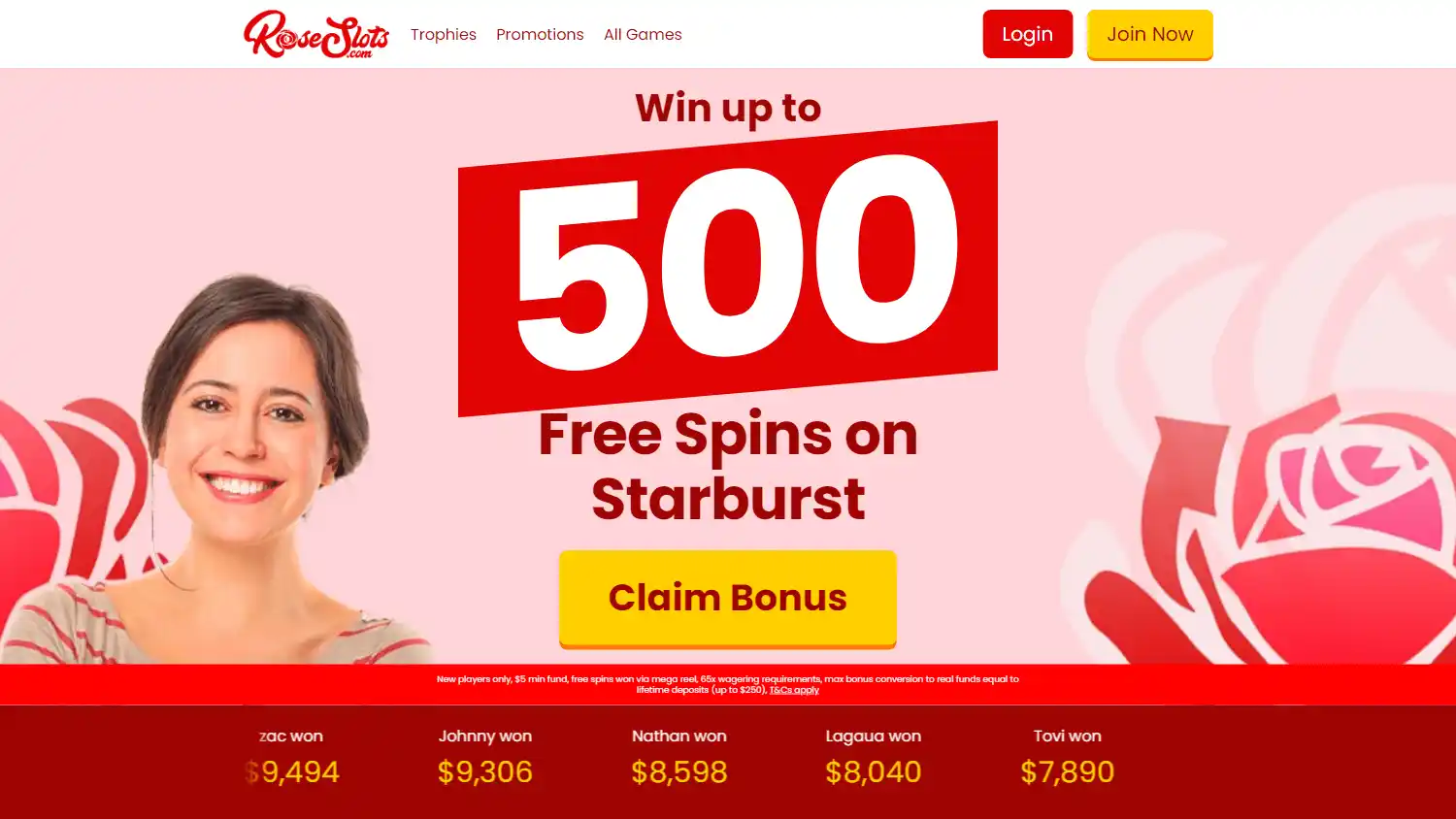 Rose Slots Casino NZ screenshot 1