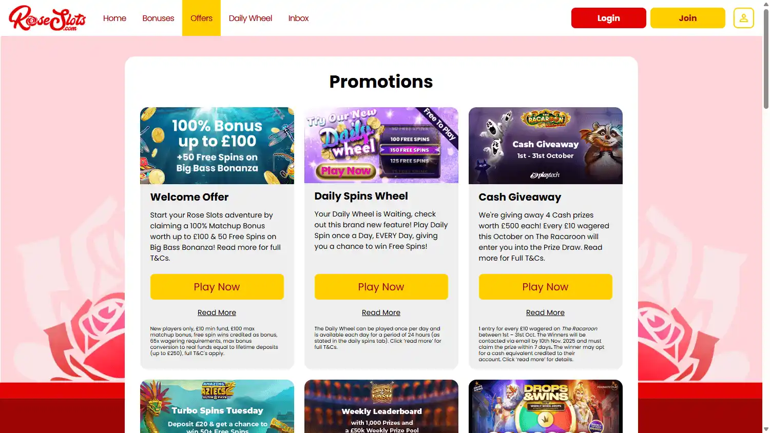 Rose Slots Casino NZ screenshot 4