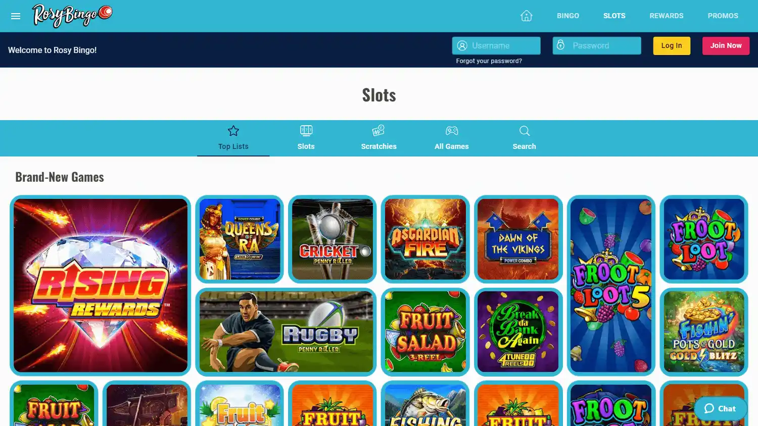 Rosy Bingo Casino screenshot 2