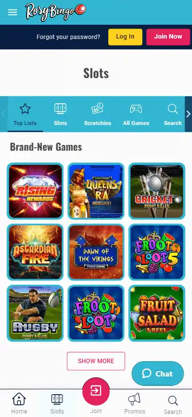 Rosy Bingo Casino screenshot 5