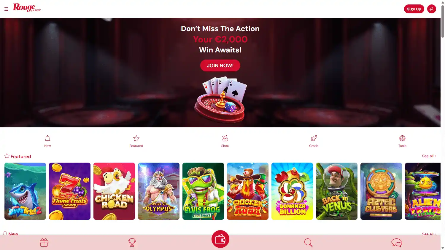 Rouge Casino screenshot 1